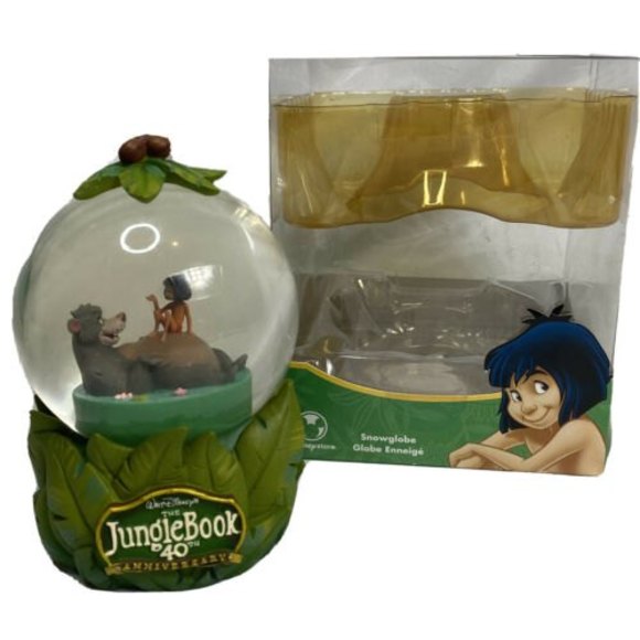 Disney Store The Jungle Book 40th Anniversary Snow Globe Mowgli Baloo Figurine - Picture 1 of 12